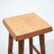 Mid-Century Modern French Wood Stool by Pierre Chapo, 1960s 5