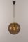 Large Limburg Brass with Smoked Glass Ball Pendant, Germany, 1970s 6