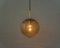 Lámpara colgante Limburg grande de latón con bola de vidrio ahumado, años 70, Imagen 10