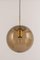 Large Limburg Brass with Smoked Glass Ball Pendant, Germany, 1970s 3