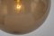 Lámpara colgante Limburg grande de latón con bola de vidrio ahumado, años 70, Imagen 9