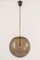 Large Smoky Glass Ball and Brass Pendant Lamp from Limburg, Germany, 1970s, Image 4