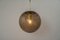 Large Smoky Glass Ball and Brass Pendant Lamp from Limburg, Germany, 1970s 10
