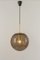 Large Smoky Glass Ball and Brass Pendant Lamp from Limburg, Germany, 1970s 6