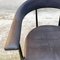 Postmodern Italian Black Metal and Faux Leather Cockpit Chairs, 1980s, Set of 4, Image 10