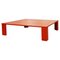 Mid-Century Italian Red Wooden Ming Coffee Table by Takahama for Simon Gavina, 1980s, Image 1