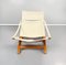 Mid-Century Folding Deck Chair in Wood and Cream Fabric by Cado, Denmark, 1960s, Image 2