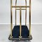 Modern Italian Luggage Cart Classique in Metal and Black Fabric, 1990s 5