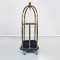 Modern Italian Luggage Cart Classique in Metal and Black Fabric, 1990s 2