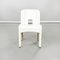 Mid-Century Italian White Plastic Chairs 860 by Joe Colombo for Kartell, 1970s, Set of 4 3
