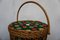 Vintage Decorative Sewing Basket with Floral Pattern 8