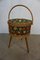 Vintage Decorative Sewing Basket with Floral Pattern 2