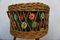 Vintage Decorative Sewing Basket with Floral Pattern 7