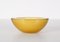 Mid-Century Italian Cream Yellow Sommerso Murano Style Glass Bowl, Image 17