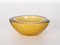 Mid-Century Italian Cream Yellow Sommerso Murano Style Glass Bowl 12