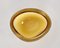 Mid-Century Italian Cream Yellow Sommerso Murano Style Glass Bowl 6