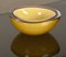 Mid-Century Italian Cream Yellow Sommerso Murano Style Glass Bowl 5