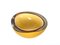 Mid-Century Italian Cream Yellow Sommerso Murano Style Glass Bowl, Image 4