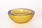 Mid-Century Italian Cream Yellow Sommerso Murano Style Glass Bowl 10