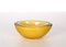 Mid-Century Italian Cream Yellow Sommerso Murano Style Glass Bowl 16