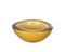 Mid-Century Italian Cream Yellow Sommerso Murano Style Glass Bowl 3