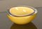 Mid-Century Italian Cream Yellow Sommerso Murano Style Glass Bowl, Image 15