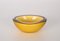 Mid-Century Italian Cream Yellow Sommerso Murano Style Glass Bowl 14