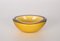 Mid-Century Italian Cream Yellow Sommerso Murano Style Glass Bowl, Image 14
