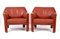 Leather CAB 415 Club Chairs by Mario Bellini for Cassina, Italy, 1980s, Set of 2 2