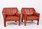 Leather CAB 415 Club Chairs by Mario Bellini for Cassina, Italy, 1980s, Set of 2 4