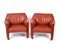 Fauteuils Club CAB 415 en Cuir par Mario Bellini pour Cassina, Italie, 1980s, Set de 2 5