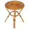 Mid-Century Italian Round Rattan and Bamboo Coffee Table with Four Legs by Tito Agnoli, 1960s, Image 1