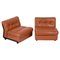 Mid-Century Cognac Brown Leather Amanta Armchairs by Mario Bellini for C&B Italia, 1960s, Set of 2 1