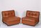 Mid-Century Cognac Brown Leather Amanta Armchairs by Mario Bellini for C&B Italia, 1960s, Set of 2 14