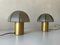 German Dimensional Mushroom Table Lamps in Grey Glass by Peill & Putzler, 1960s 1