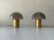 German Dimensional Mushroom Table Lamps in Grey Glass by Peill & Putzler, 1960s 2