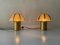 Lámparas de mesa alemanas con forma de champiñón de vidrio gris de Peill & Putzler, años 60, Imagen 3