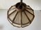 German Bamboo Looking Pendant Lamp in Plastic and Fabric, 1960s 5