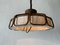 German Bamboo Looking Pendant Lamp in Plastic and Fabric, 1960s 7