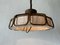 German Bamboo Looking Pendant Lamp in Plastic and Fabric, 1960s, Image 7