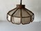 German Bamboo Looking Pendant Lamp in Plastic and Fabric, 1960s 4