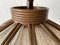 Lámpara colgante alemana con aspecto de bambú de plástico y tela, años 60, Imagen 8
