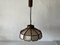 Lámpara colgante alemana con aspecto de bambú de plástico y tela, años 60, Imagen 3