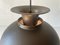 German Bronze Looking Pendant Lamp in Metal, 1970s, Image 8