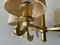 German Five Arm Chandelier in Brass with Fabric Shade by Hans Möller, 1960s 9