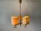 German Five Arm Chandelier in Brass with Fabric Shade by Hans Möller, 1960s 5
