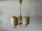German Five Arm Chandelier in Brass with Fabric Shade by Hans Möller, 1960s, Image 4