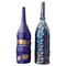 Flaschen aus Blauer Keramik von Gio Ponti für Cooperativa Ceramica Imola, 1993, 2er Set 1