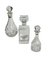 Crystal Decanters with Silver Mounts by Hermann Bauer, Germany, Set of 3 3
