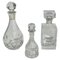 Crystal Decanters with Silver Mounts by Hermann Bauer, Germany, Set of 3, Image 1
